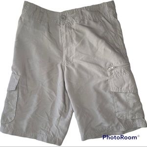 Burnside boys tan cargo shorts size 10/12